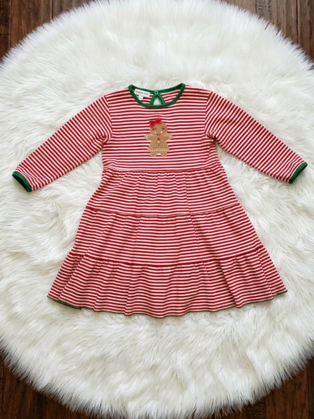 Magnolia Baby Striped Gingerbread Dress Size 5